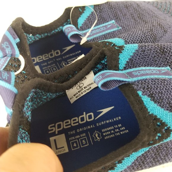 NWT Speedo Surf Strider Boys Sz 4/5 Water Shoes Boys Swim Blue NEW Slip on - Picture 8 of 9